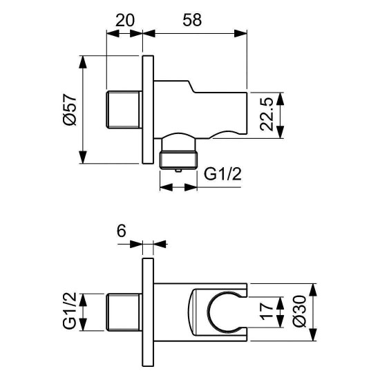 Комплект за вграждане черен Idealrain BD389XG