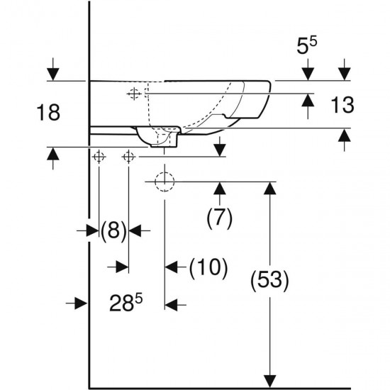 ЪГЛОВА МИВКА – GEBERIT SELNOVA 500.327.01.1