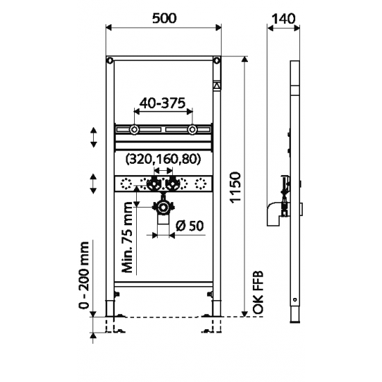 Структура за вграждане на мивка MONTUS 030740099 - червено