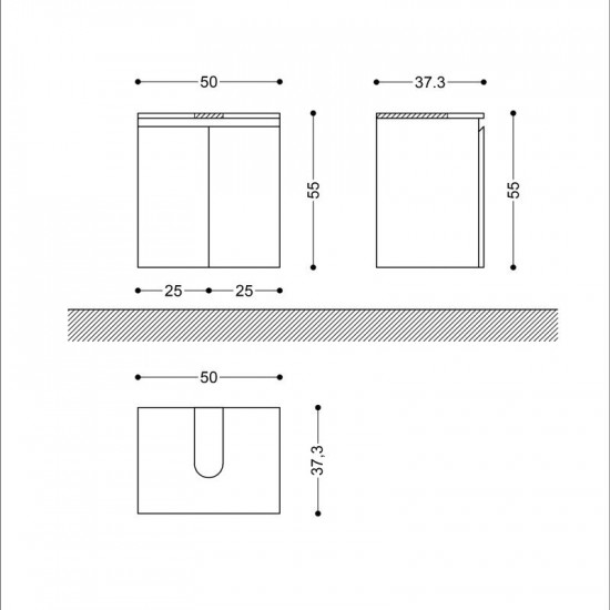 PVC ШКАФ ЗА БАНЯ VISOTA МОДЕЛ БЕТИ/ИРА 50