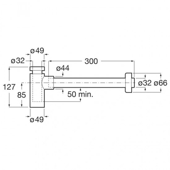 Сифон за мивка Aqua A5064070NB